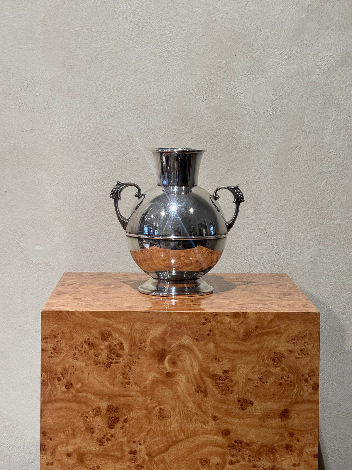 Swedish Grace nickel silver vase