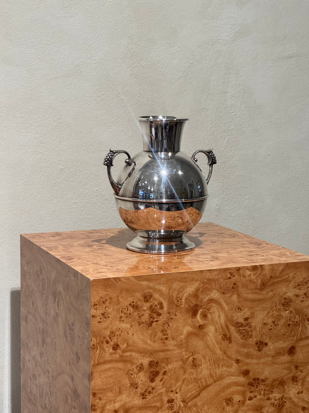 Swedish Grace nickel silver vase