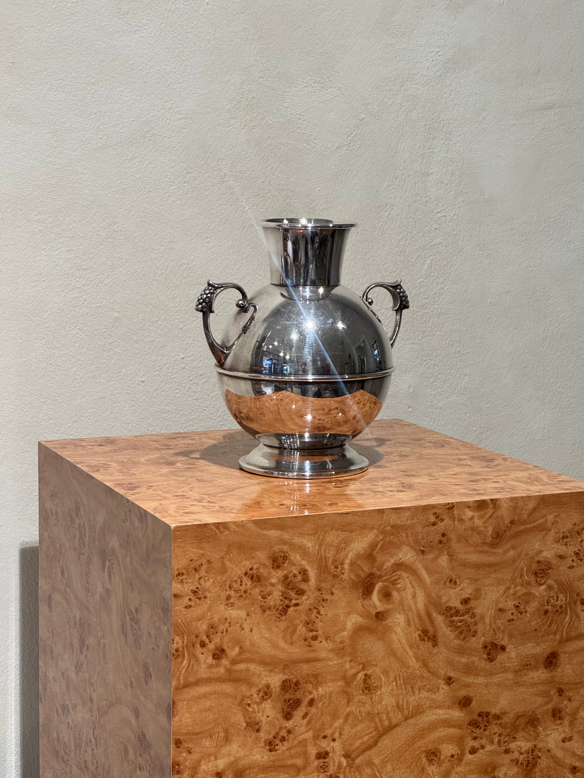 Swedish Grace nickel silver vase