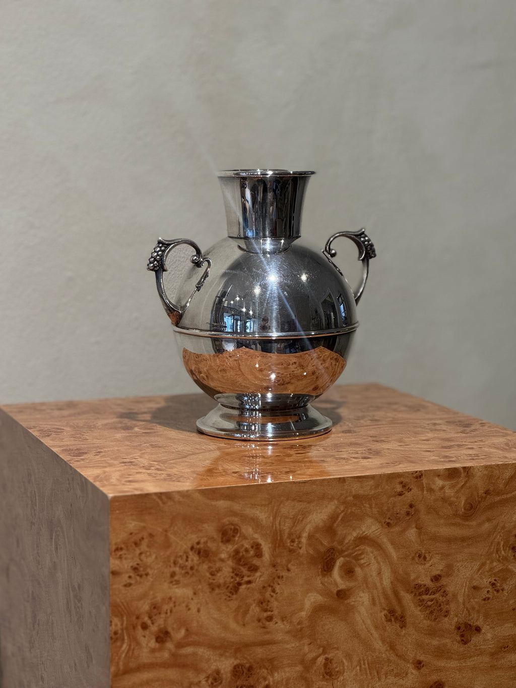 Swedish Grace nickel silver vase