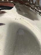 Detail of dark spots on nickel silver bowls