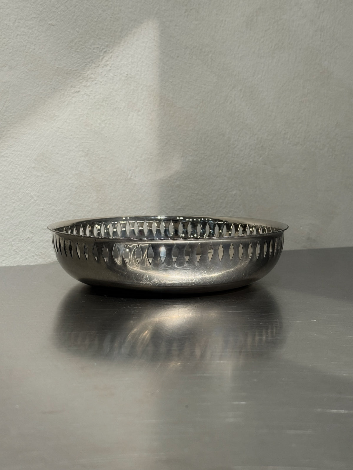 Large nickel silver bowl