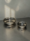 Set of two nickel silver bowls