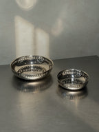 Set of two nickel silver bowls