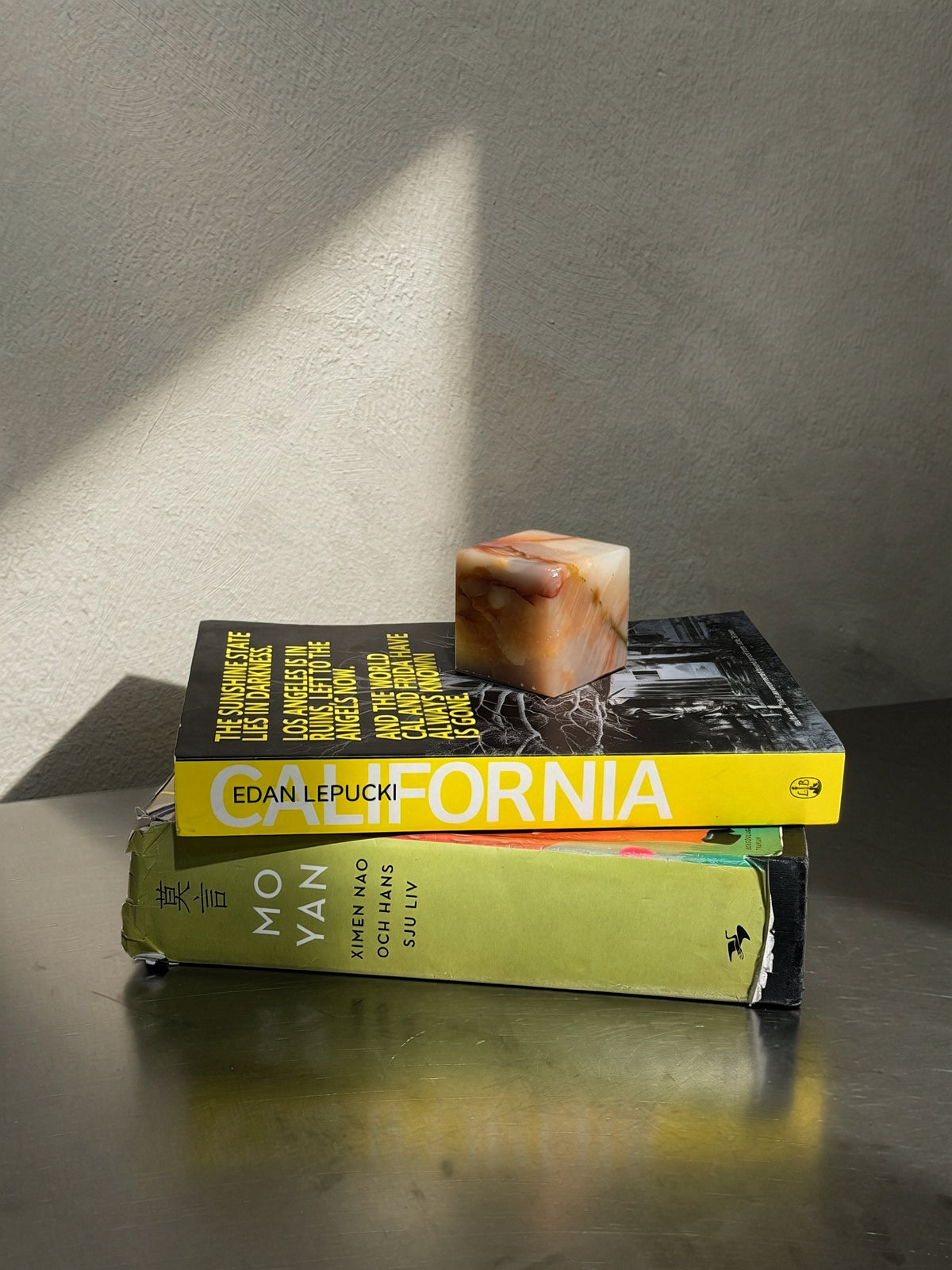 Onyx cube paperweight