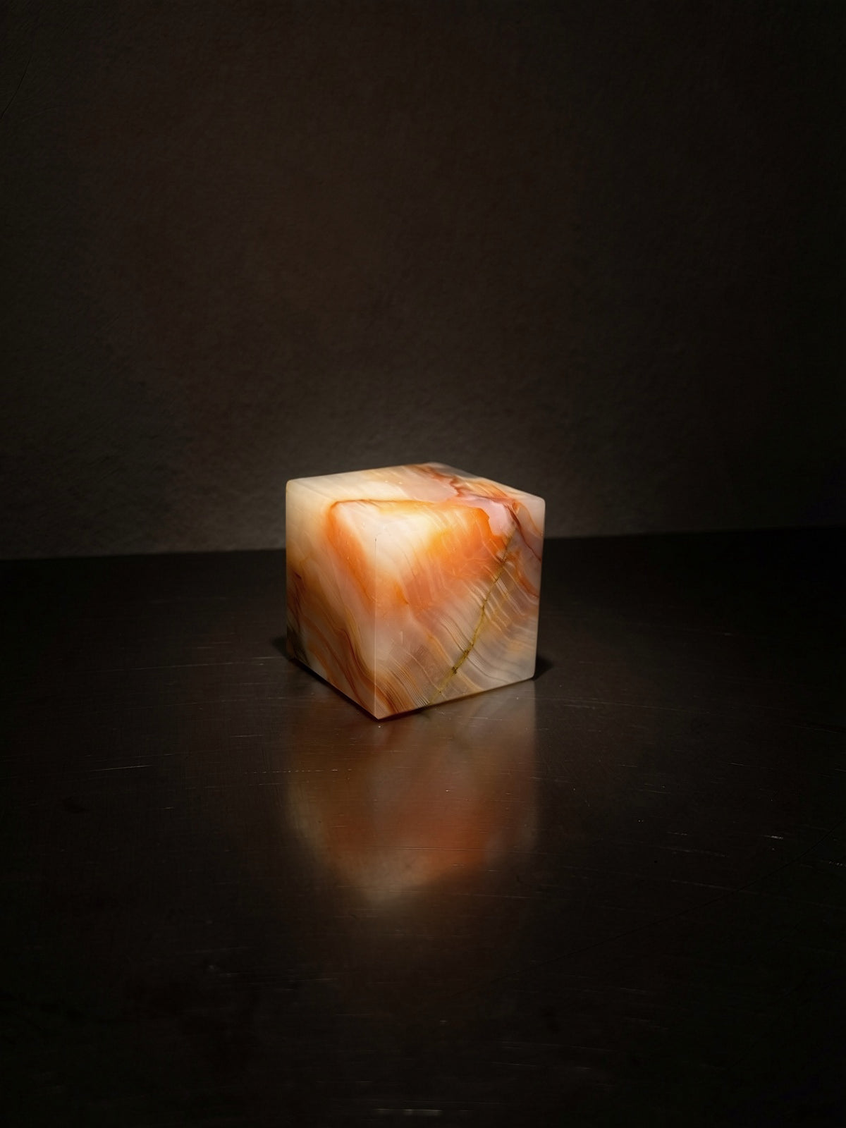 Onyx cube paperweight
