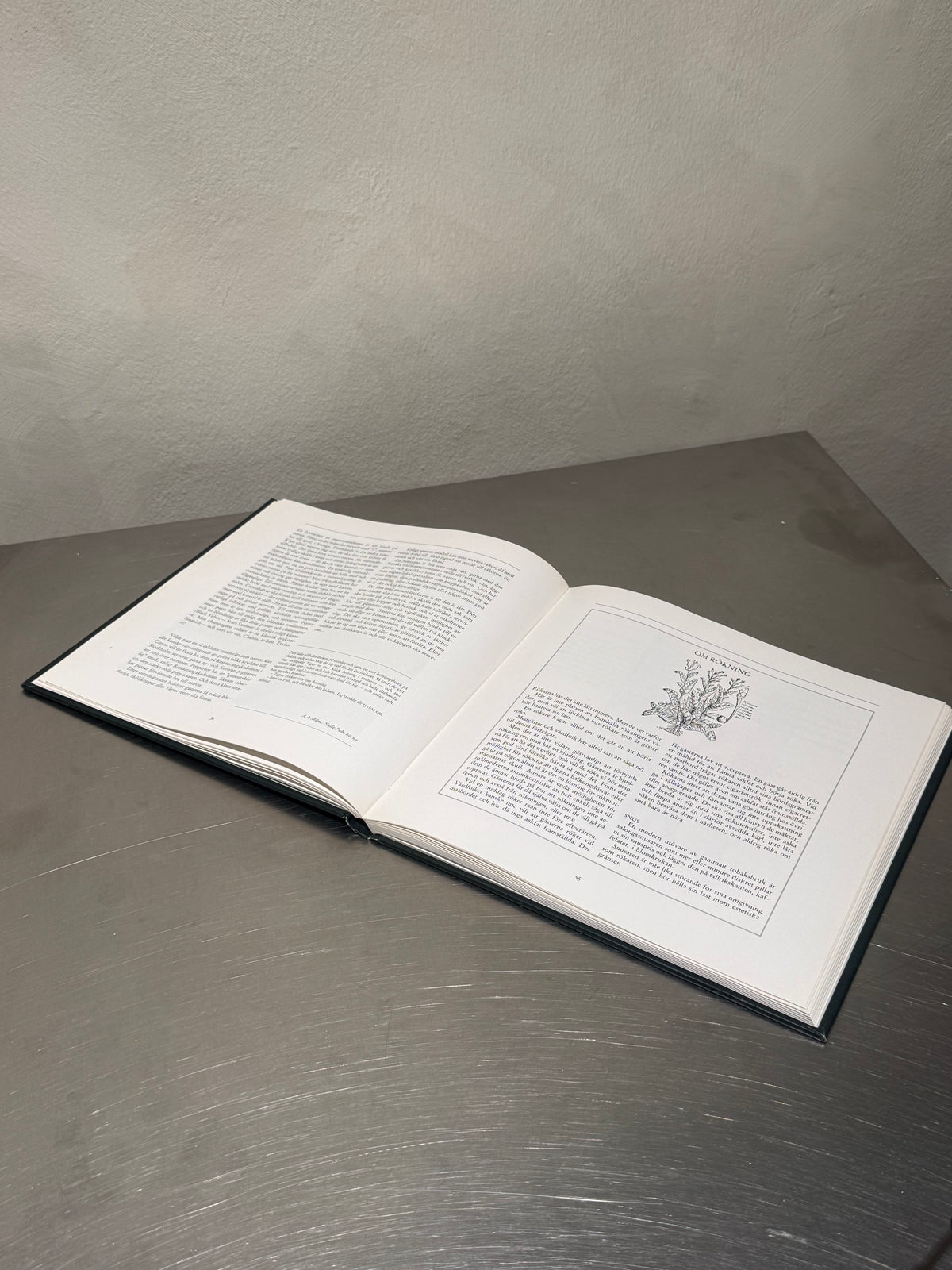 Festboken, interior pages about smoking