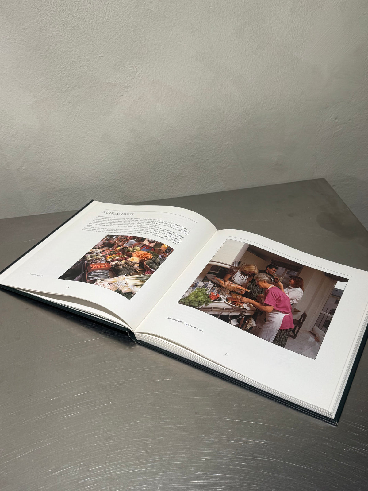 Festboken, interior pages about food shopping