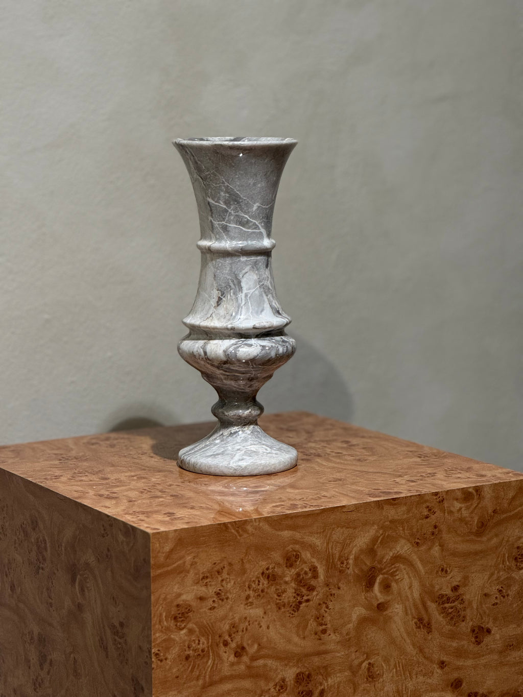 Gray marble vase