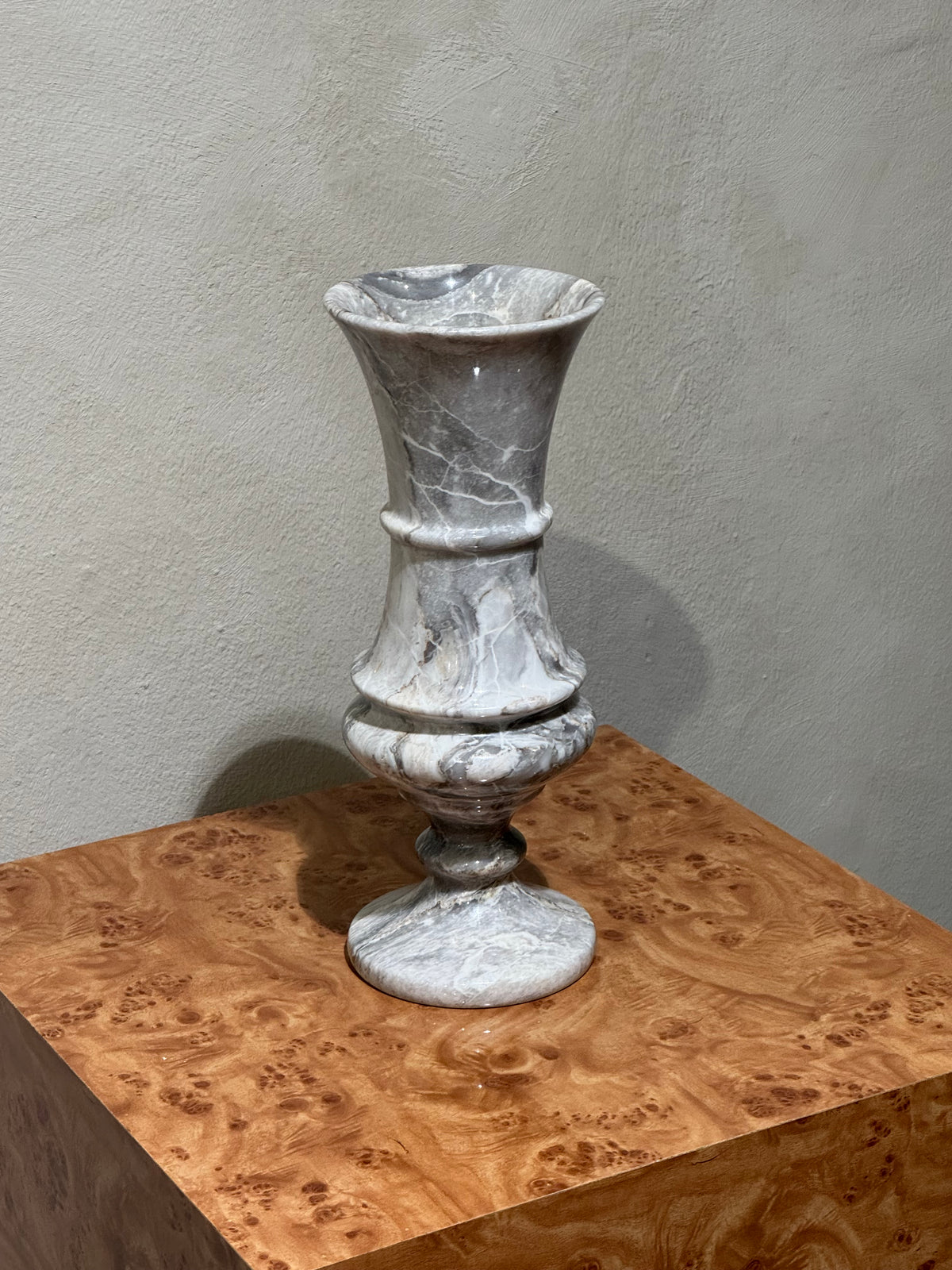 Gray marble vase