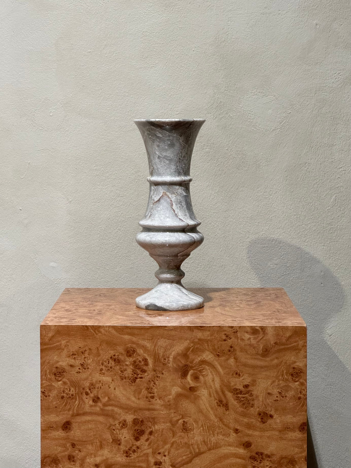 Gray marble vase