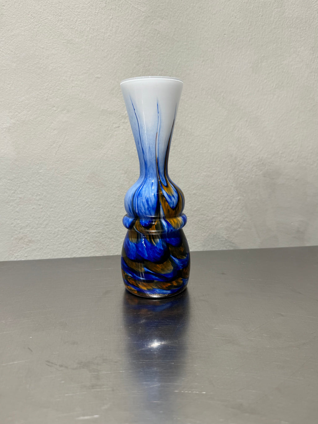 Italian marbled glass vase