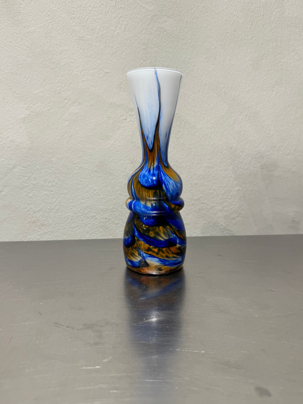 Italian marbled glass vase