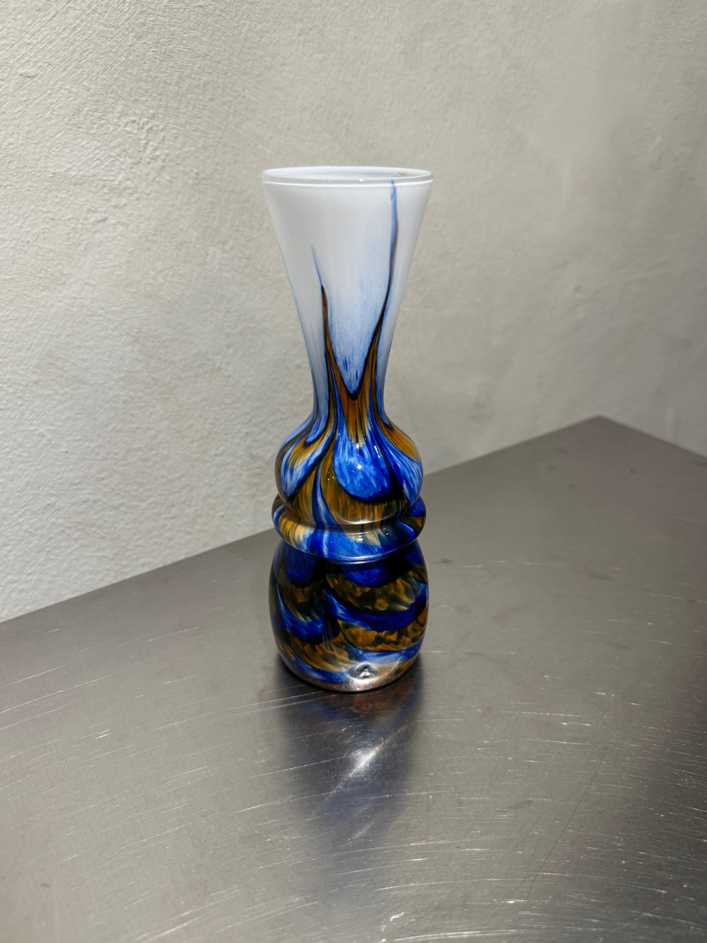 Italian marbled glass vase