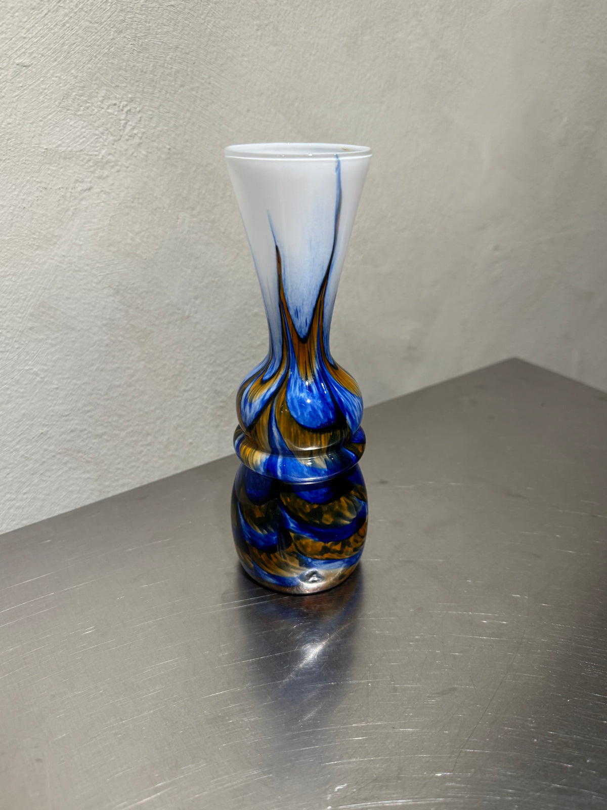 Italian marbled glass vase